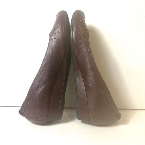 Indigo by Clarks Burgundy Leather Slip On Ballet Flats Womens 8 M Comfort Casual - Picture 6 of 14